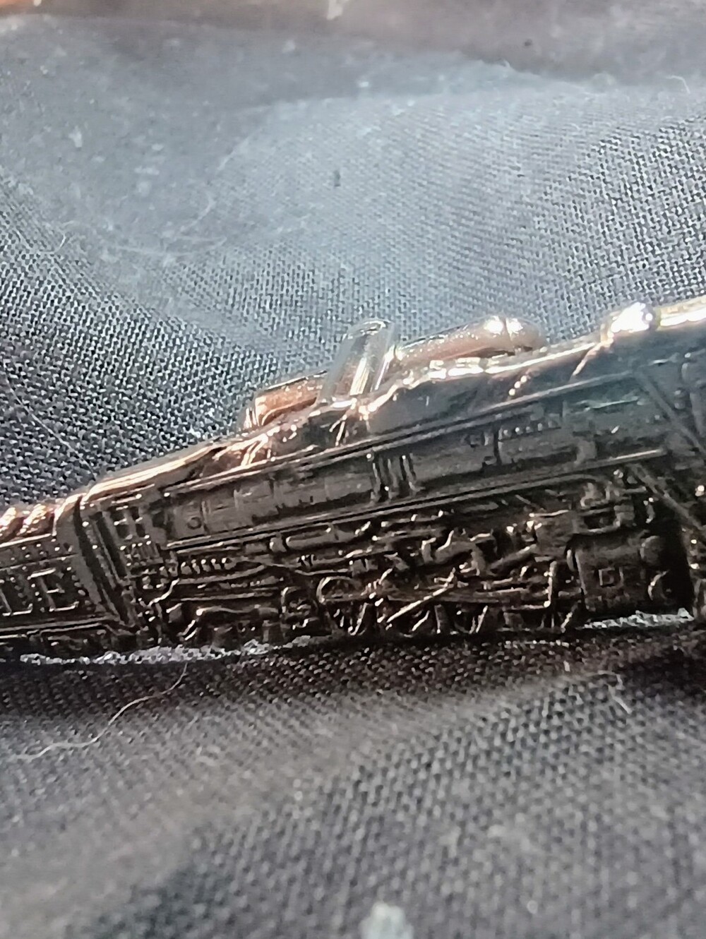 Vintage Train Cufflinks And Pearl Tie Tac